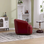 360-Degree Swivel Barrel Accent Chair with Armrests