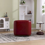 360-Degree Swivel Barrel Accent Chair with Armrests