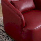 360-Degree Swivel Barrel Accent Chair with Armrests