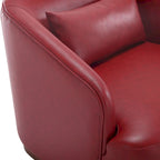 360-Degree Swivel Barrel Accent Chair with Armrests