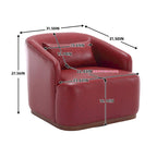 360-Degree Swivel Barrel Accent Chair with Armrests