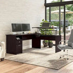 72-Inch 3-Position L-Shaped Sit-to-Stand Desk