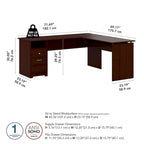 72-Inch 3-Position L-Shaped Sit-to-Stand Desk