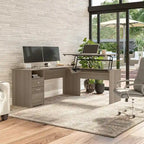 72-Inch 3-Position L-Shaped Sit-to-Stand Desk