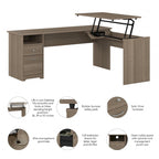 72-Inch 3-Position L-Shaped Sit-to-Stand Desk