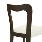 Modern Upholstered Dining Chair Set of 2 - Open-Back Curved Backrest