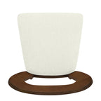 Modern Upholstered Dining Chair Set of 2 - Open-Back Curved Backrest