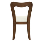 Modern Upholstered Dining Chair Set of 2 - Open-Back Curved Backrest