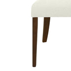 Modern Upholstered Dining Chair Set of 2 - Open-Back Curved Backrest