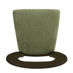 Modern Upholstered Dining Chair Set of 2 - Open-Back Curved Backrest