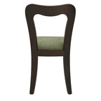 Modern Upholstered Dining Chair Set of 2 - Open-Back Curved Backrest