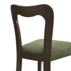 Modern Upholstered Dining Chair Set of 2 - Open-Back Curved Backrest