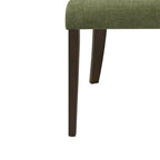 Modern Upholstered Dining Chair Set of 2 - Open-Back Curved Backrest