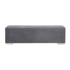 Upholstered Bench with Fireplace Simulator and Bluetooth Audio