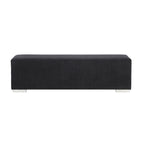 Upholstered Bench with Fireplace Simulator and Bluetooth Audio
