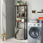 4-Tier Over-the-Toilet Storage Rack - Freestanding Bathroom Organizer