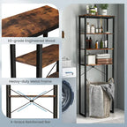 4-Tier Over-the-Toilet Storage Rack - Freestanding Bathroom Organizer