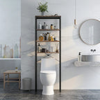 4-Tier Over-the-Toilet Storage Rack - Freestanding Bathroom Organizer