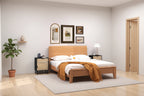 Costway Rattan Nightstand Set of 2 Mid Century Modern End Table with - See Details
