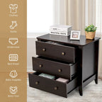 3-Drawer Dresser Chest of Drawers Bedside Table