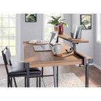 Industrial Counter-Height Desk with Removable Shelf