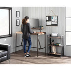 Industrial Counter-Height Desk with Removable Shelf