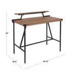 Industrial Counter-Height Desk with Removable Shelf