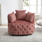 Classic Velvet Barrel Accent Chair for Living Room