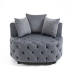 Classic Velvet Barrel Accent Chair for Living Room