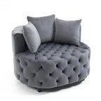 Classic Velvet Barrel Accent Chair for Living Room