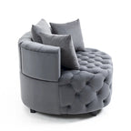 Classic Velvet Barrel Accent Chair for Living Room