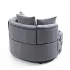 Classic Velvet Barrel Accent Chair for Living Room