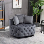 Classic Velvet Barrel Accent Chair for Living Room