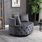 Classic Velvet Barrel Accent Chair for Living Room