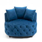 Classic Velvet Barrel Accent Chair for Living Room