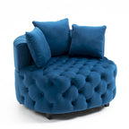 Classic Velvet Barrel Accent Chair for Living Room