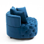 Classic Velvet Barrel Accent Chair for Living Room