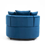 Classic Velvet Barrel Accent Chair for Living Room