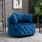 Classic Velvet Barrel Accent Chair for Living Room