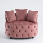 Classic Velvet Barrel Accent Chair for Living Room