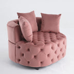 Classic Velvet Barrel Accent Chair for Living Room