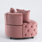Classic Velvet Barrel Accent Chair for Living Room