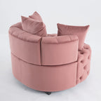 Classic Velvet Barrel Accent Chair for Living Room