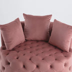Classic Velvet Barrel Accent Chair for Living Room