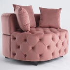 Classic Velvet Barrel Accent Chair for Living Room