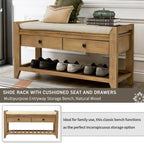 Storage Bench Multipurpose Entryway Bench Shoe Rack with Seat