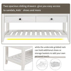 Storage Bench Multipurpose Entryway Bench Shoe Rack with Seat