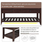 Storage Bench Multipurpose Entryway Bench Shoe Rack with Seat