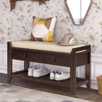 Storage Bench Multipurpose Entryway Bench Shoe Rack with Seat