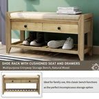 Storage Bench Multipurpose Entryway Bench Shoe Rack with Seat